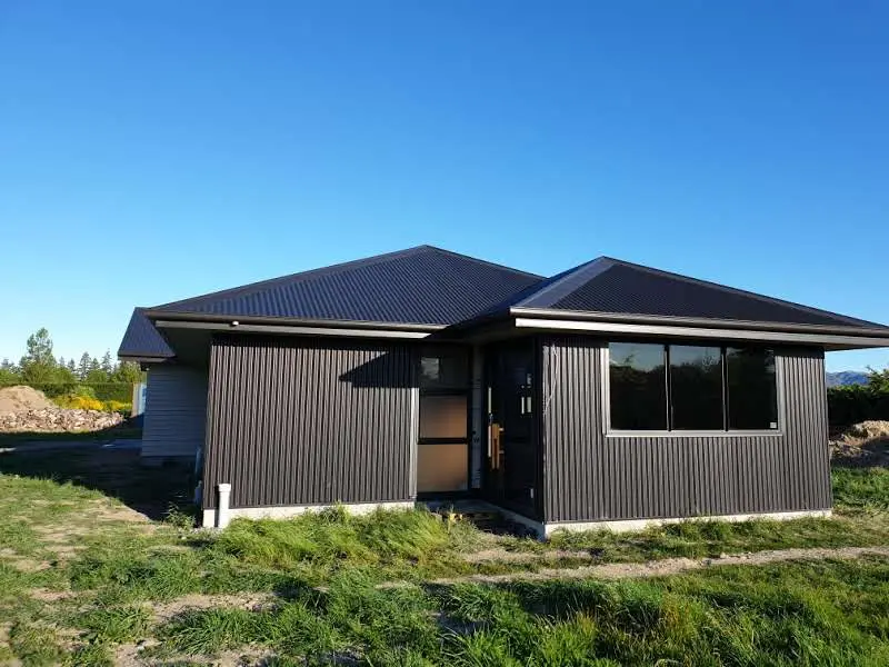 Stone pathway leading through landscaped garden