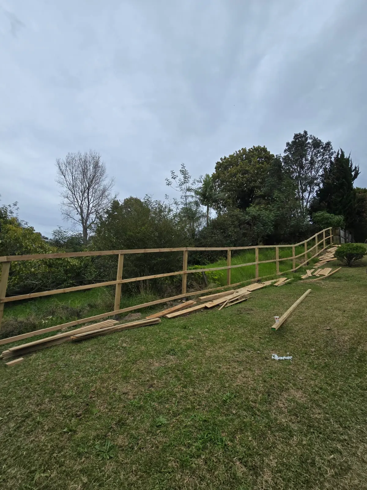 Modern outdoor kitchen with grill and countertop space